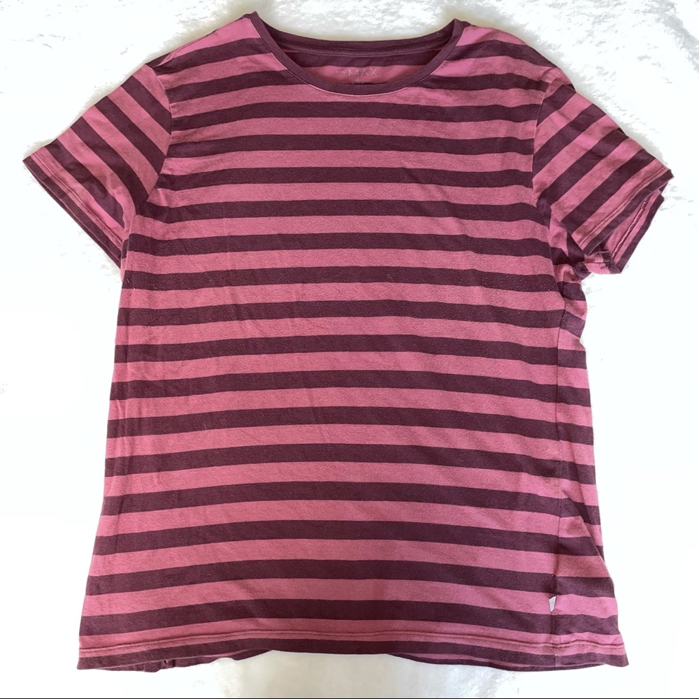 To The Max Pink and Purple Striped Shirt